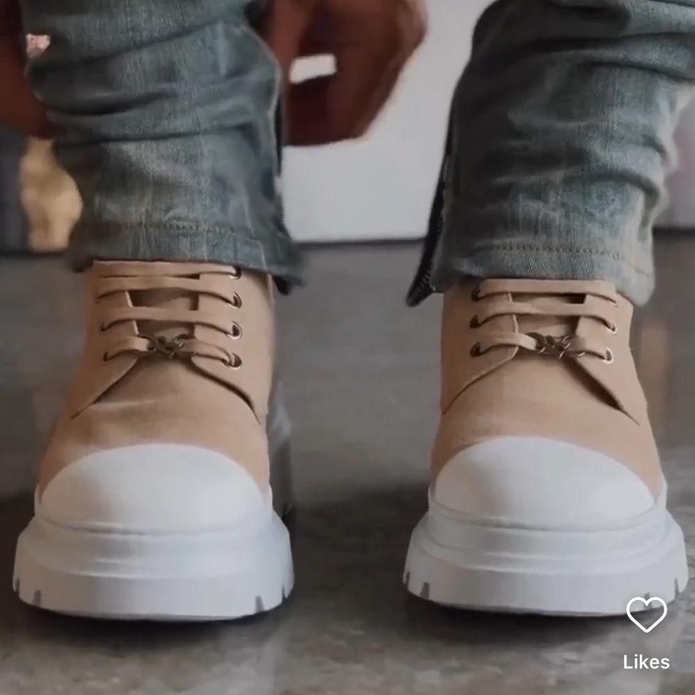 ORO THE DEVON BEIGE COMBAT BOOTS - Picture 10 of 10